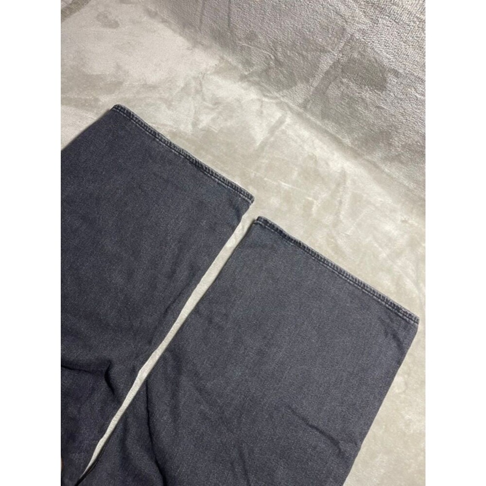 American Eagle Baggy Wide Leg Jeans Women Size 20 Black Curvy Super High Rise - Picture 4 of 15